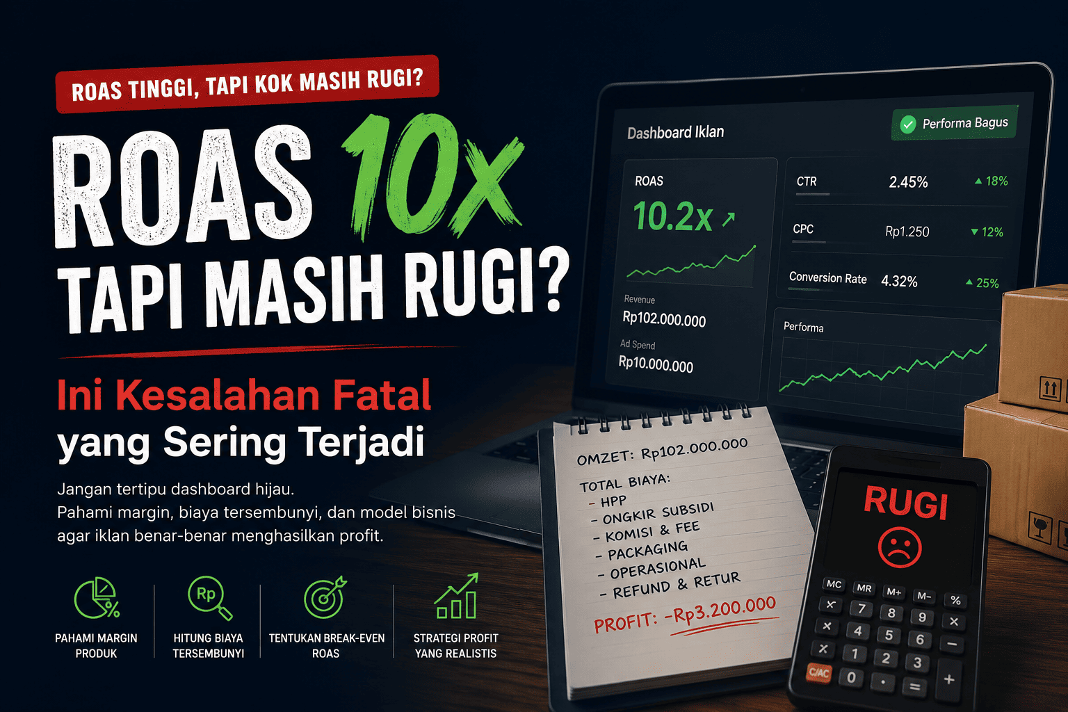 ROAS Tinggi Belum Tentu Untung: Cara Memahami Return on Ad Spend Secara Realistis untuk Bisnis