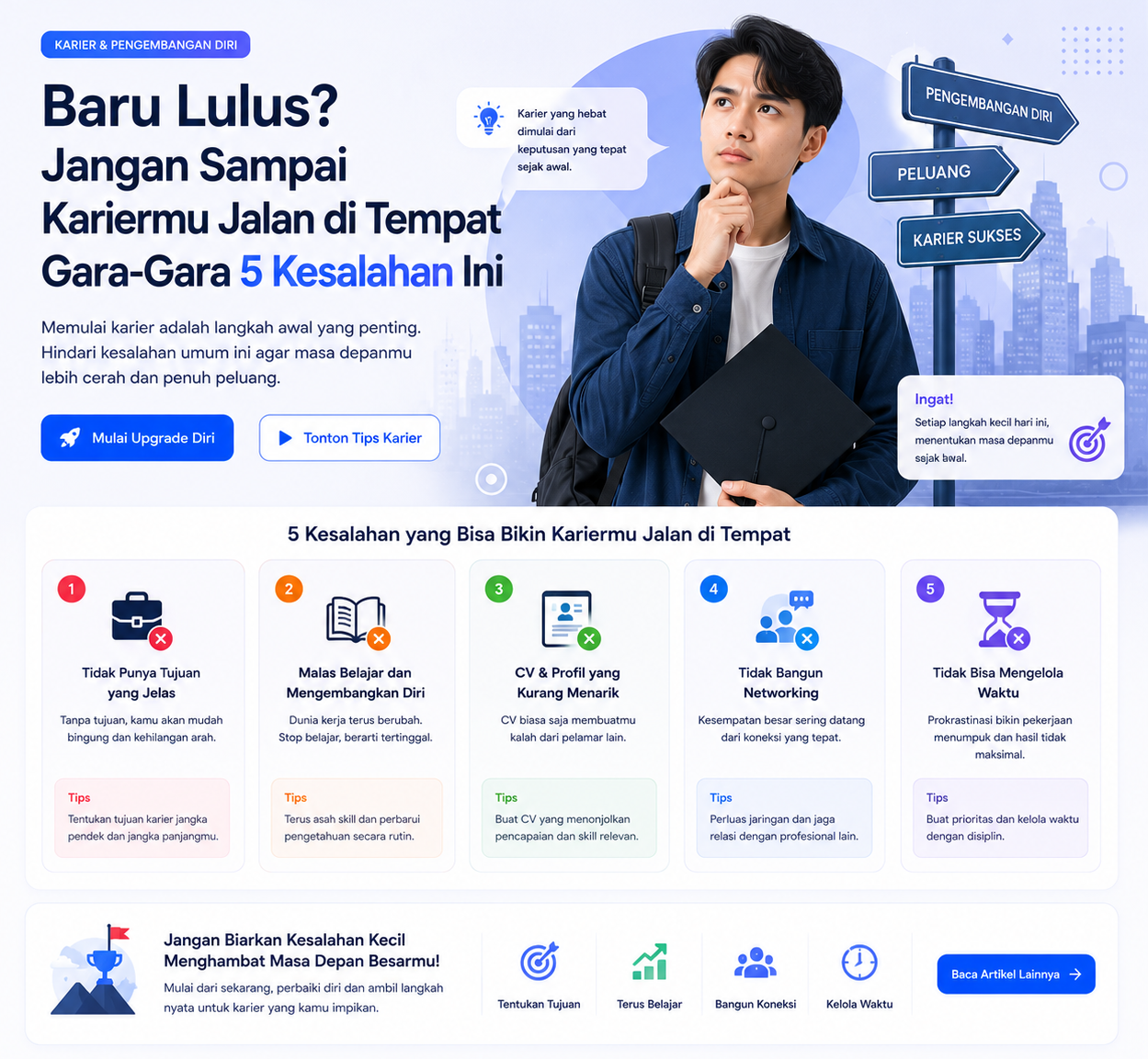 Baru Lulus? Jangan Sampai Kariermu Jalan di Tempat Gara-Gara 5 Kesalahan In