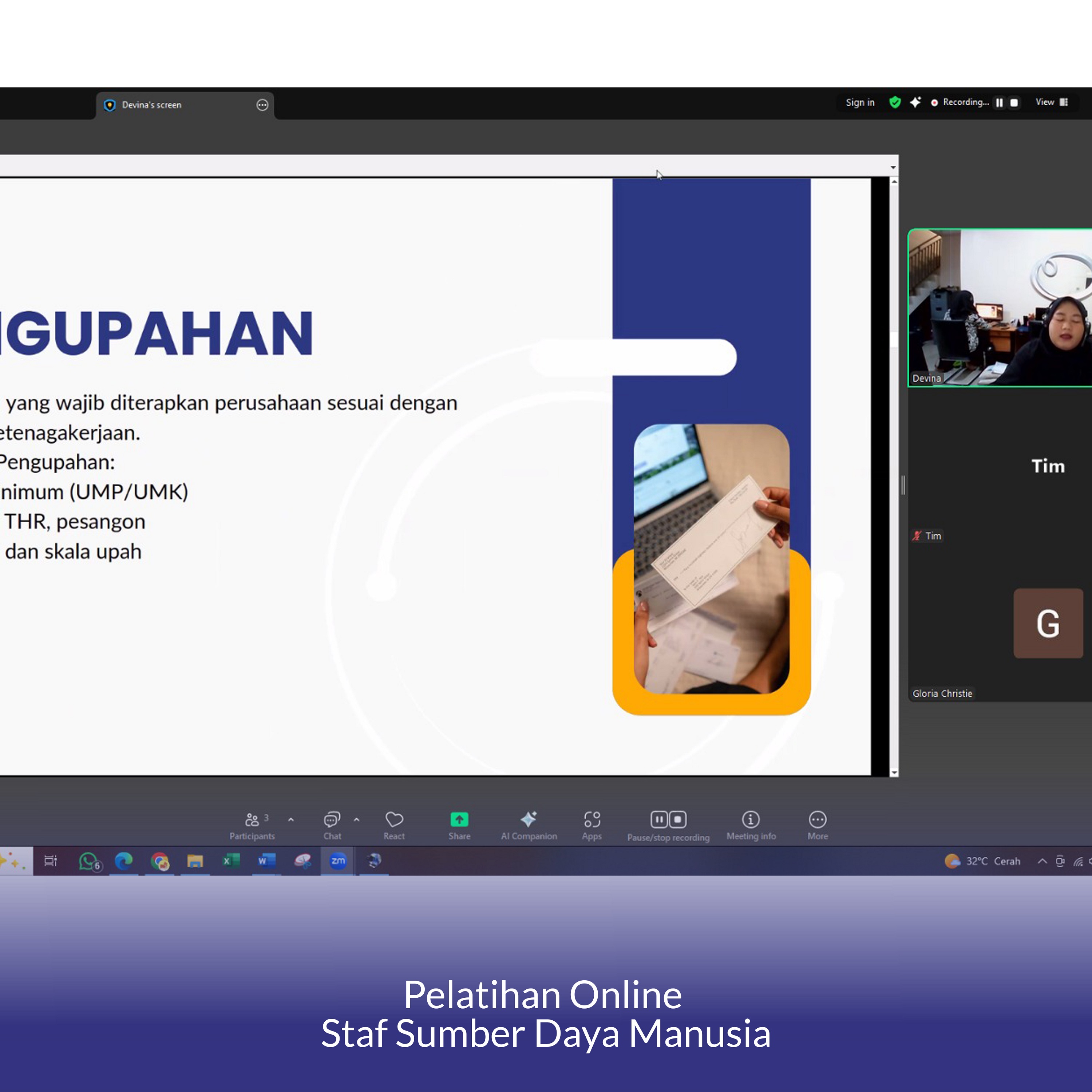 Pelatihan Online Staf SDM